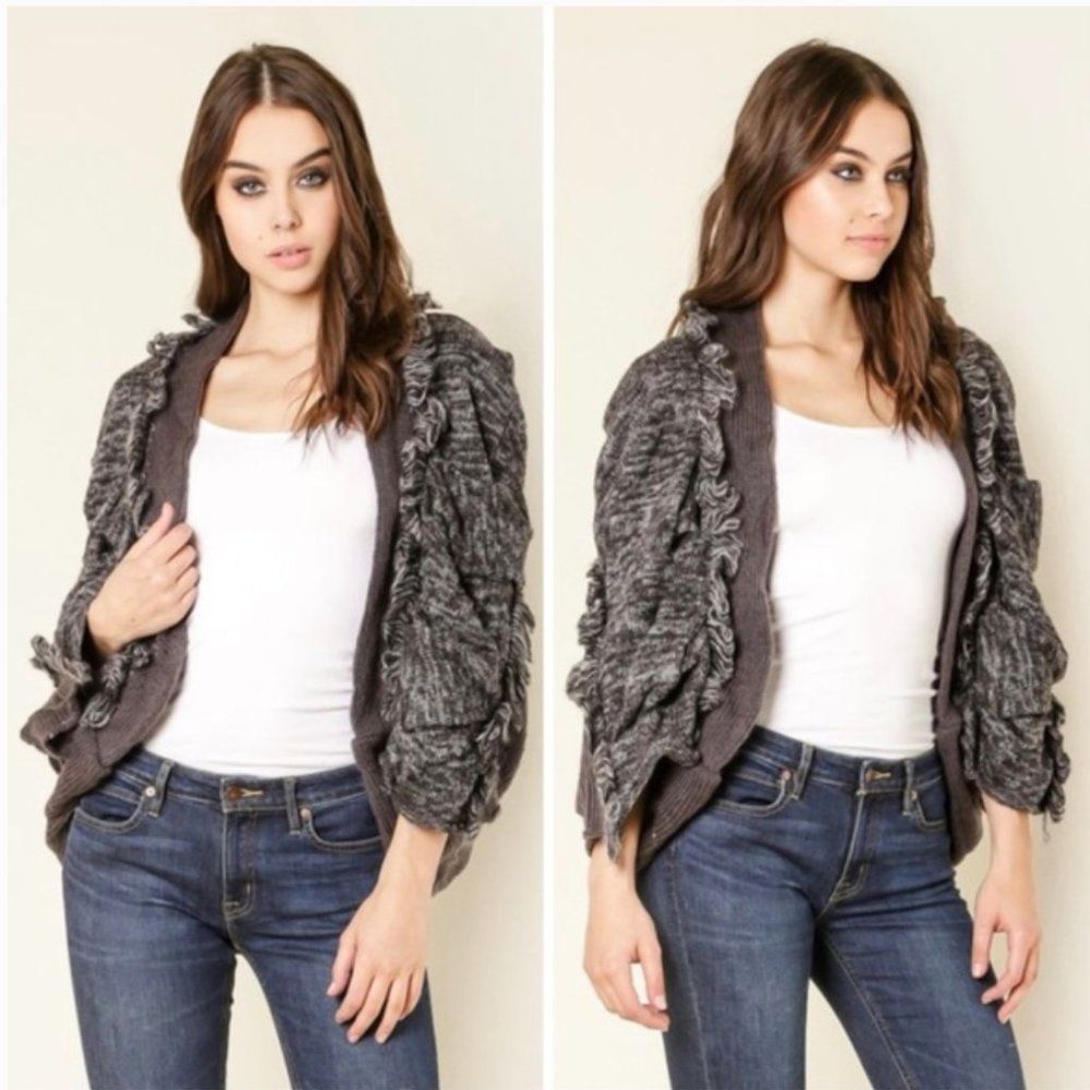NWT, WOW Couture Shades of Grey Wool Cardigan - S & M Available - Picture 1 of 2